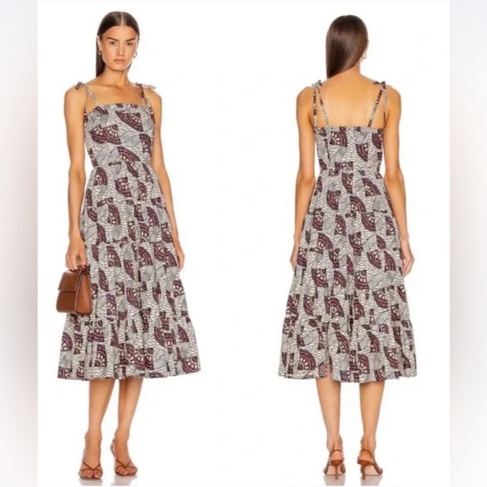Ulla Johnson Ellyn Midi Dress in Cream Sz 2 - Picture 3 of 4